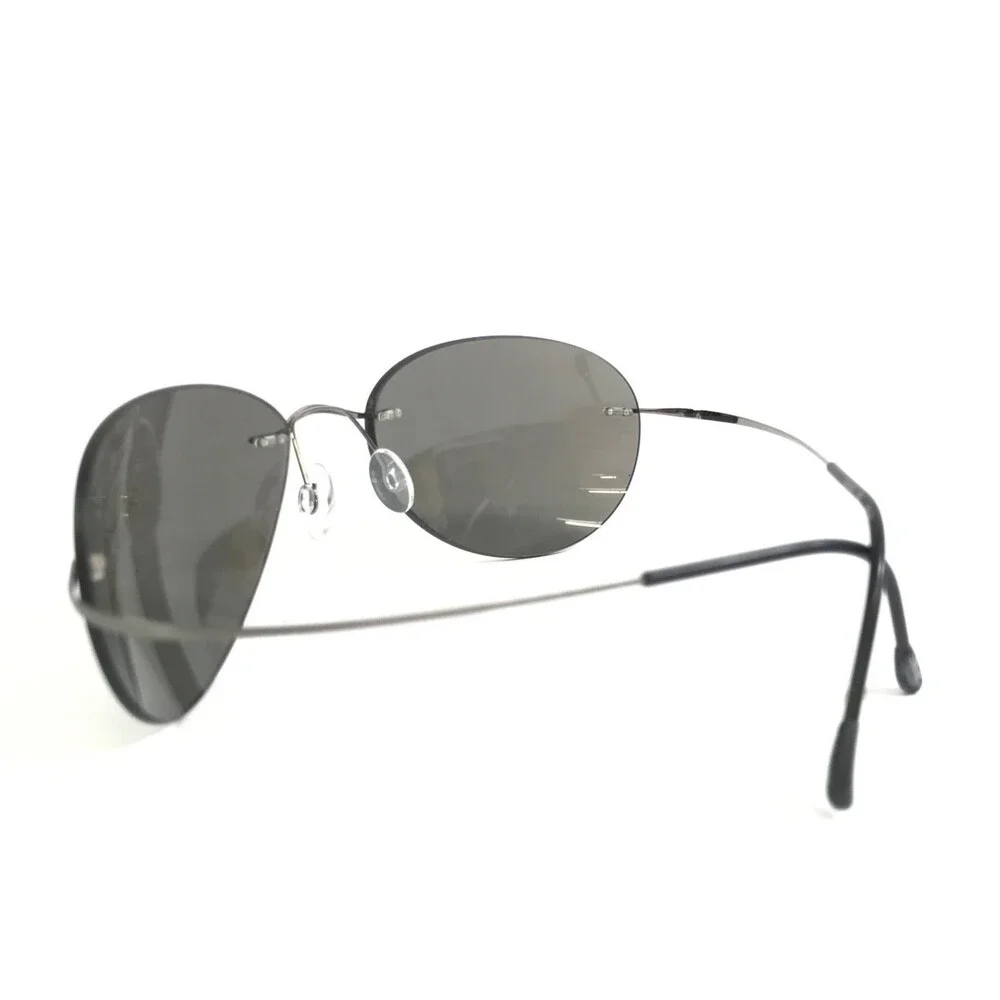 Silhouette Sunglasses M8568 /68 6078 Gray Rimless Frames with Mirror Gray Lenses